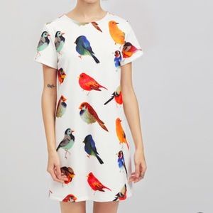 NWOT SHEIN All Over Bird Print Dress